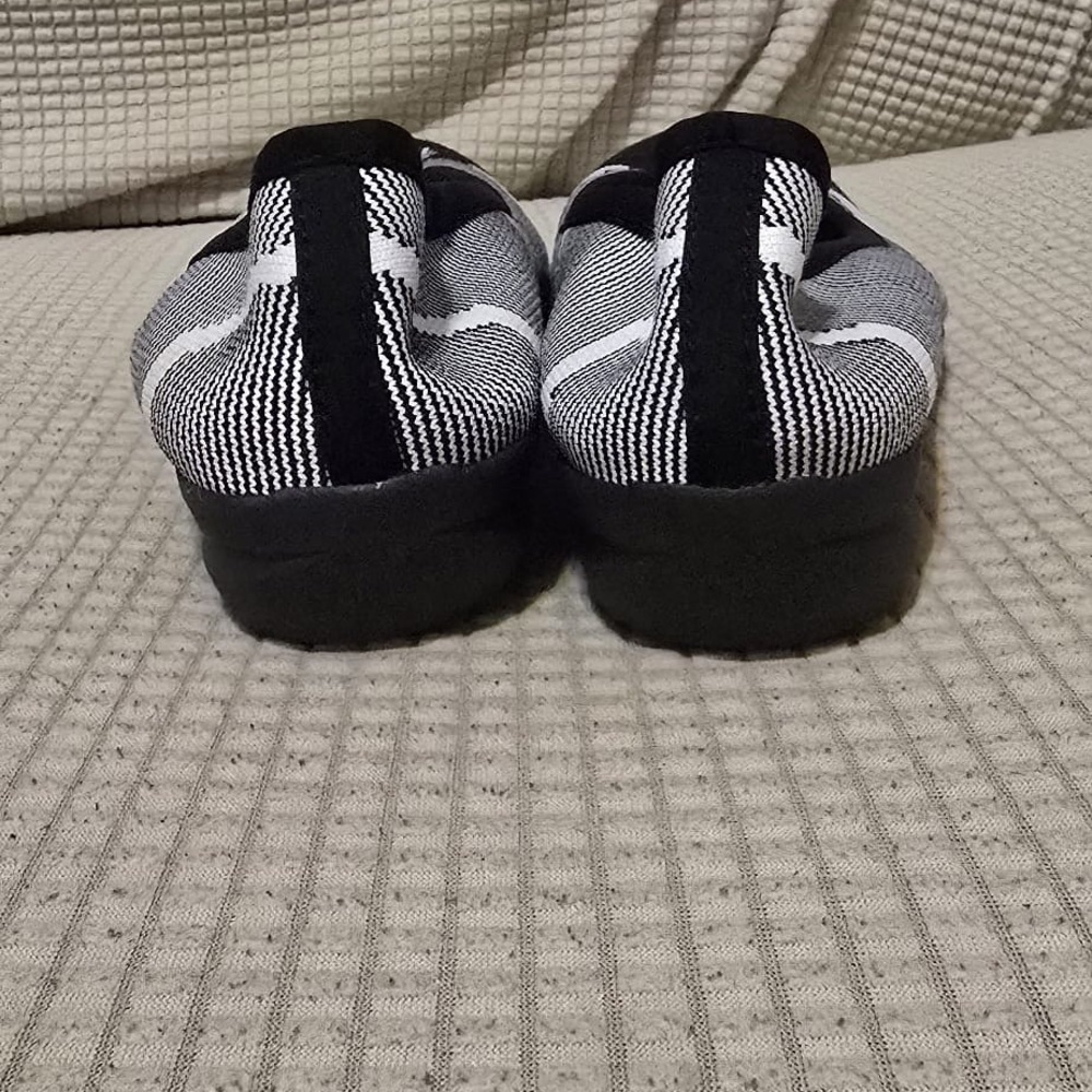 Skechers Black and White Slip-Ons - Picture 2 of 7